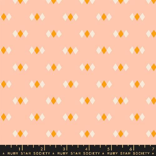 Juicy “Diamonds” in Peach by Ruby Star Society Fabric