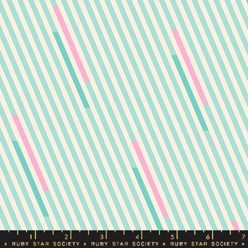 Eye Candy “Eye Candy Stripe” in Frost by Ruby Star Society Fabric