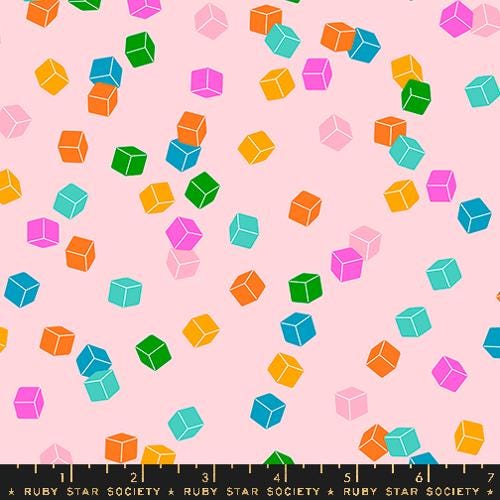 Eye Candy “Cuby” in Cotton Candy by Ruby Star Society Fabric