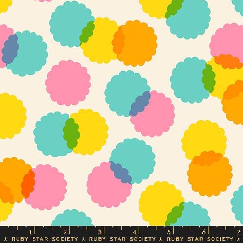 Eye Candy “Puffs” in Natural by Ruby Star Society Fabric
