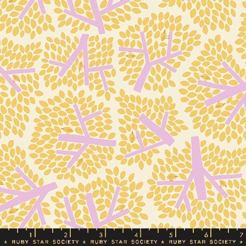 Bird Is The Word “Canopy” in Natural by Ruby Star Society Fabric