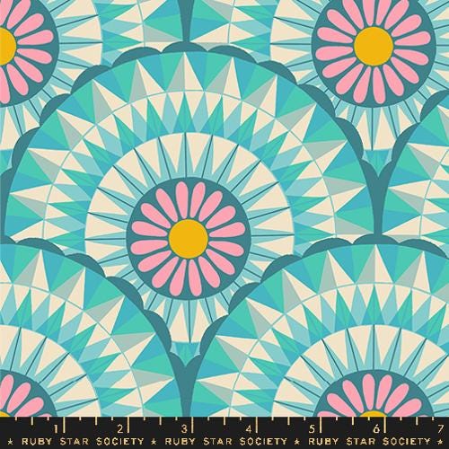 Carousel in Turquoise by Ruby Star Society Fabric