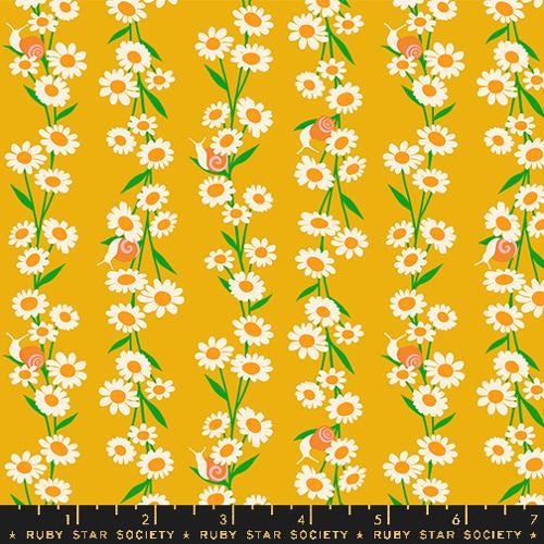 Carousel “Daisy Chain” in Goldenrod by Ruby Star Society Fabric