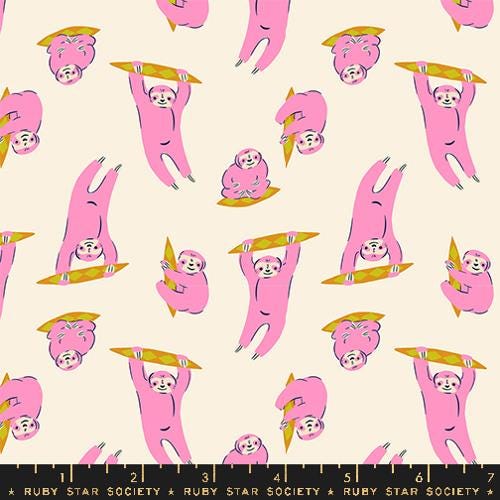 Animal Animal “Sloth” in Natural by Ruby Star Society Fabric