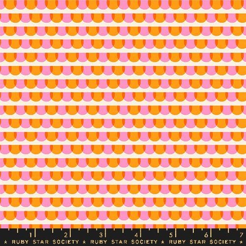 Animal Animal “Roof Tiles” in Flamingo by Ruby Star Society Fabric