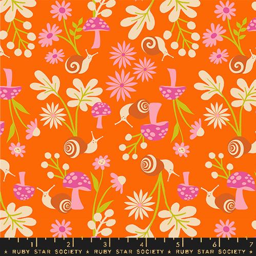 Animal Animal “Snail Garden” in Goldfish by Ruby Star Society Fabric