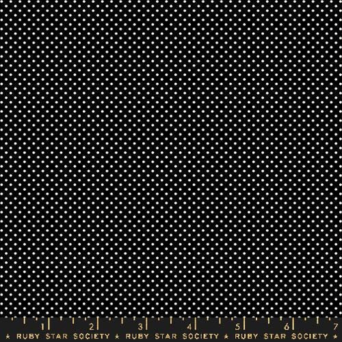 Ooh Lucky Lucky "Mini Dot" in Black by Ruby Star Society Fabric
