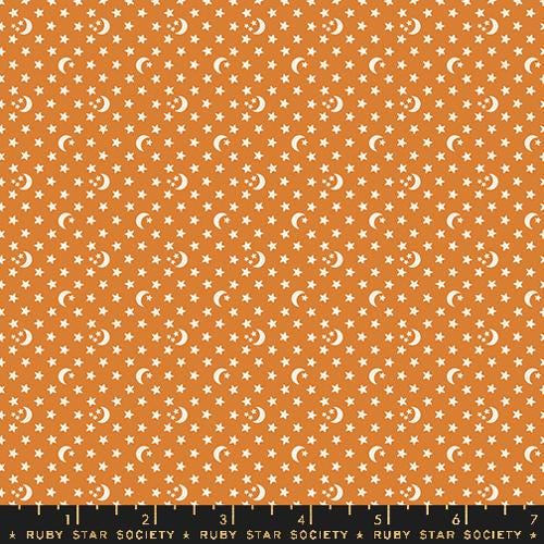 Ooh Lucky Lucky "Moon and Stars" in Caramel by Ruby Star Society Fabric