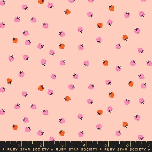 Strawberry "Mini Berry" in Pale Peach by Ruby Star Society Fabric