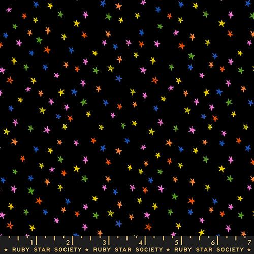Starry Mini in Vivid Rainbow by Ruby Star Society Fabric