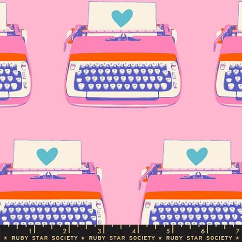 Best Day Ever “Typewriters” in Posy by Ruby Star Society Fabric