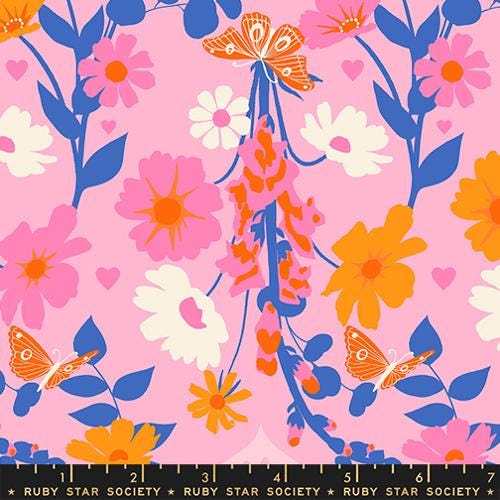 Best Day Ever “Foxgloves” in Posy by Ruby Star Society Fabric