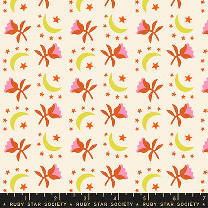 Catnap “Moonflower” in Natural by Ruby Star Society Fabric