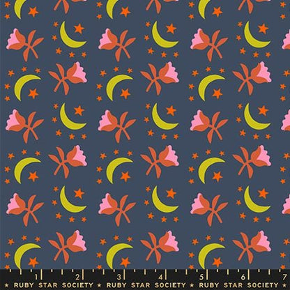 Catnap “Moonflower” in Smoke by Ruby Star Society Fabric