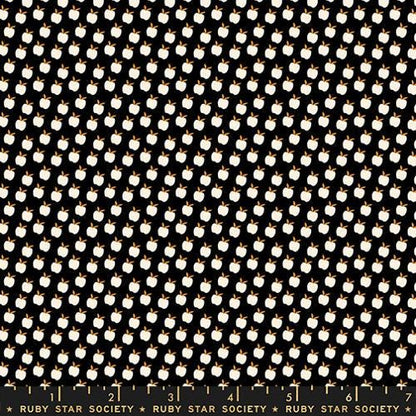 Catnap “Apples” in Black by Ruby Star Society Fabric (1/2 yard)