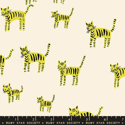 Catnap “Tiger Stripes” in Citron by Ruby Star Society Fabric