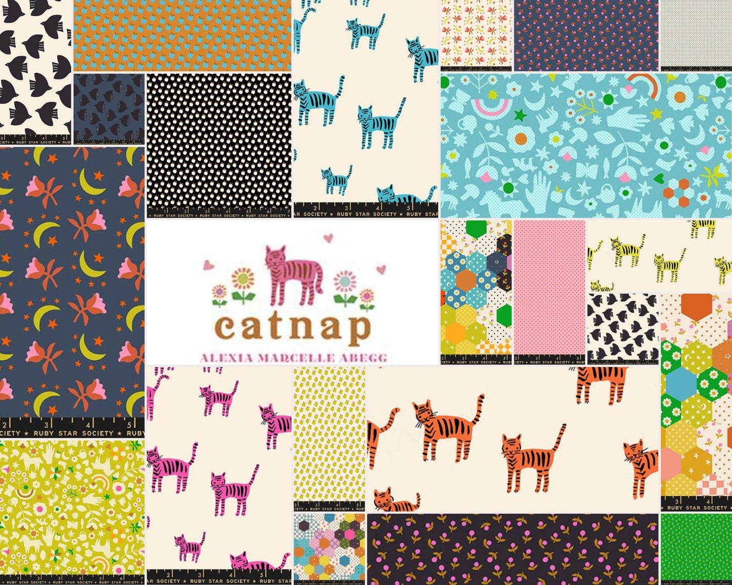 Catnap 21 Fat Quarter Bundle by Ruby Star Society Fabric