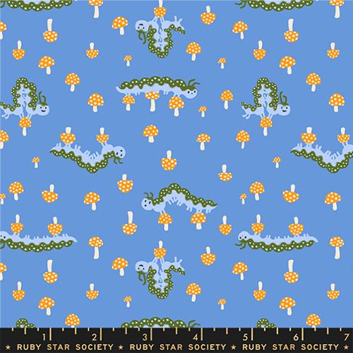 Hello Alice “Caterpillar” in Lindley Blue by Ruby Star Society Fabric