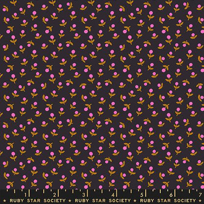 Catnap “Sprout” in Black by Ruby Star Society Fabric