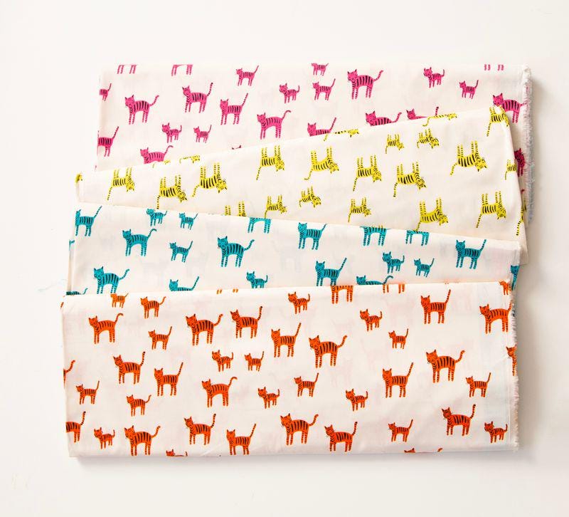 Catnap “Tiger Stripes” in Citron by Ruby Star Society Fabric