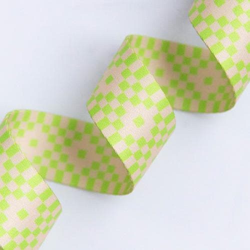 1.5" Bitmapped Neon Yellow Webbing by Stitch Supply Co and Ruby Star Society