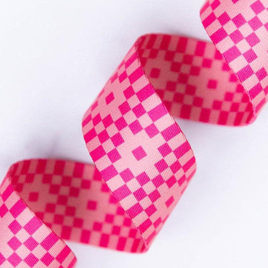 1.5" Bitmapped Neon Pink Webbing by Stitch Supply Co and Ruby Star Society