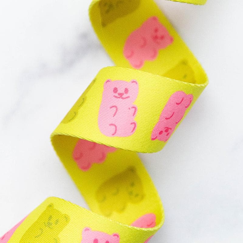 1.5" Gummy Bears Citron Webbing by Stitch Supply Co and Ruby Star Society
