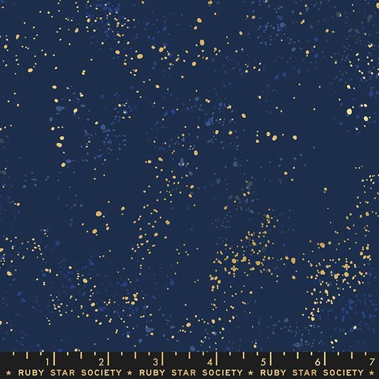 Speckled in Metallic Navy by Ruby Star Society Fabric