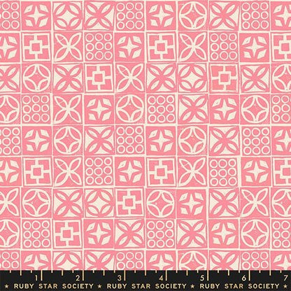 Poolside Too “Architectural Blocks” in Sorbet by Ruby Star Society Fabric
