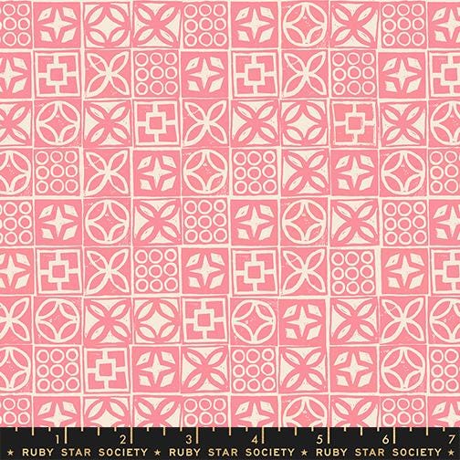 Poolside Too “Architectural Blocks” in Sorbet by Ruby Star Society Fabric