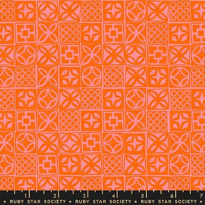 Poolside Too “Architectural Blocks” in Goldfish by Ruby Star Society Fabric