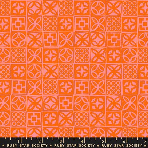 Poolside Too “Architectural Blocks” in Goldfish by Ruby Star Society Fabric