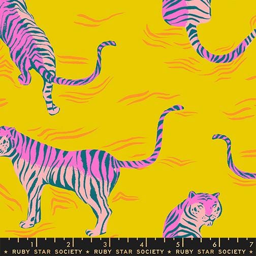 Poolside Too “Tigress” in Golden Hour by Ruby Star Society Fabric