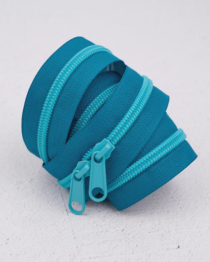 40" Handbag Zipper in Aquamarine by Renaissance Ribbons