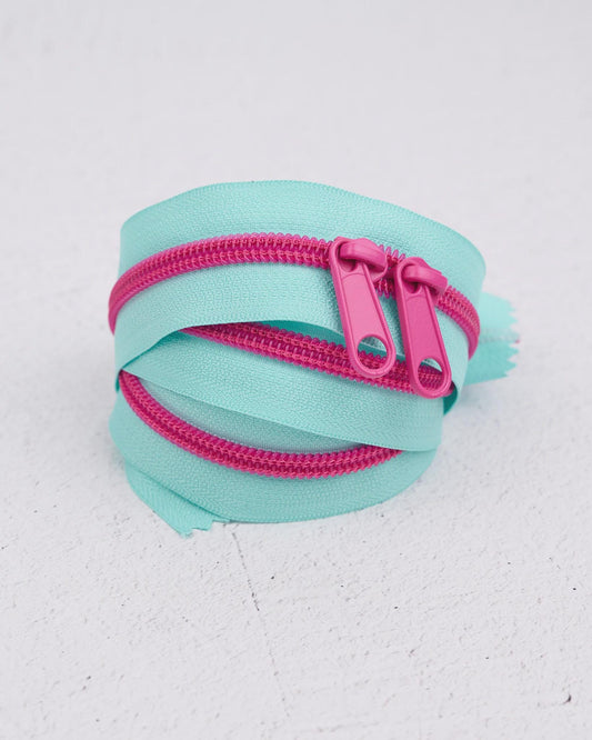 30" Handbag Zipper in Poolside by Renaissance Ribbons