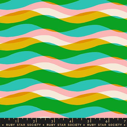Poolside Too “Waves” in Tropic by Ruby Star Society Fabric