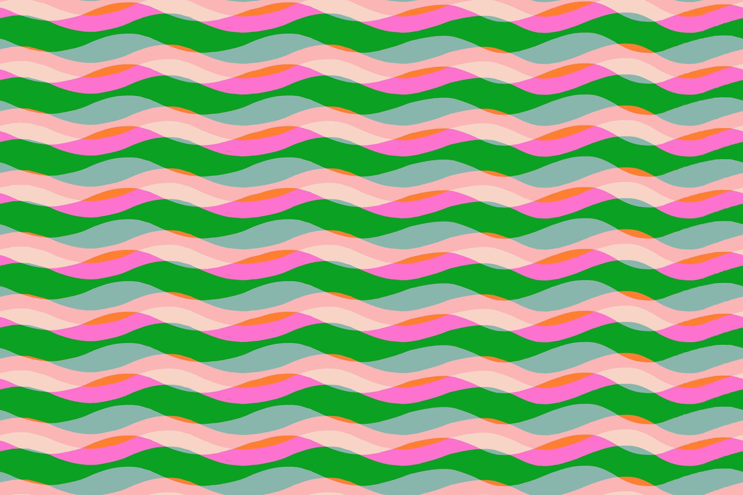 Poolside Too “Waves” in Lipstick by Ruby Star Society Fabric