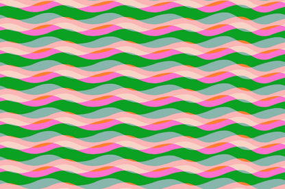 Poolside Too “Waves” in Lipstick by Ruby Star Society Fabric