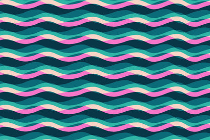 Poolside Too “Waves” in Peacock by Ruby Star Society Fabric