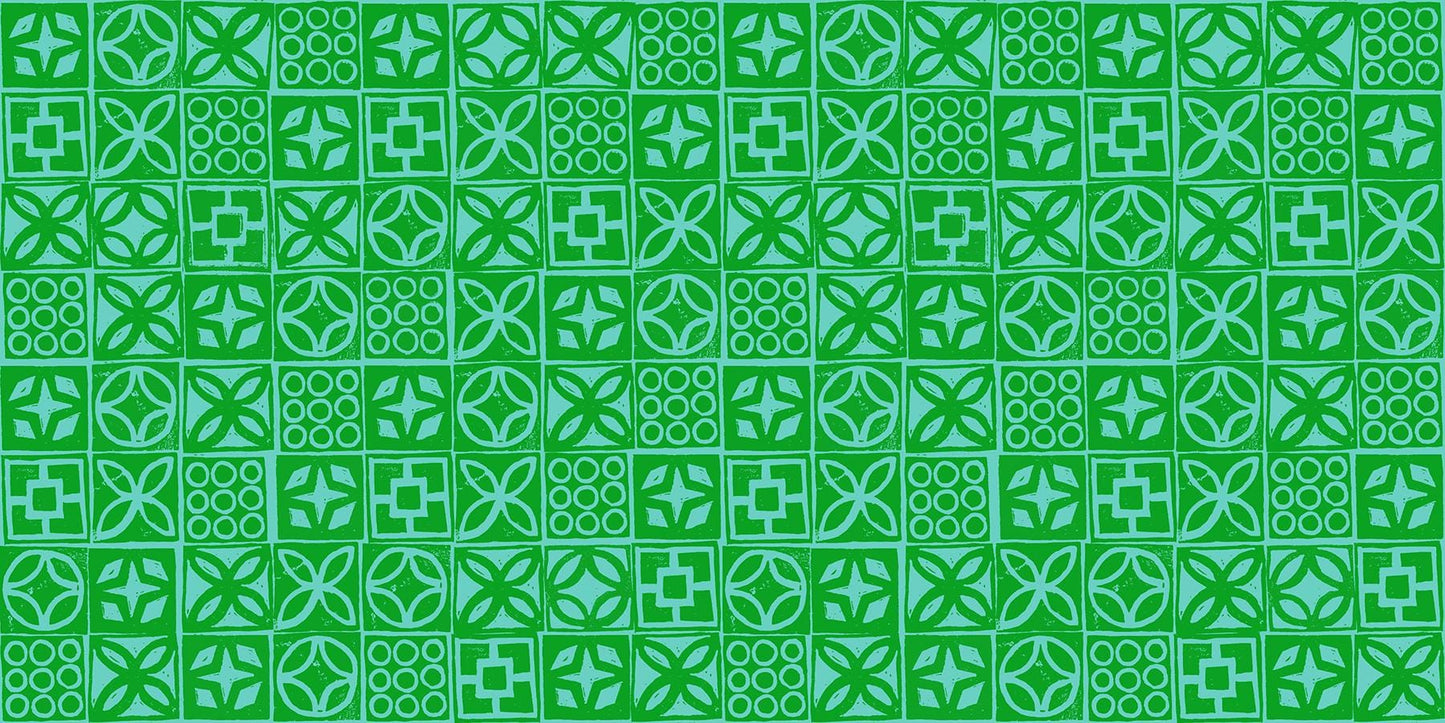 Poolside Too “Architectural Blocks” in Verdant by Ruby Star Society Fabric