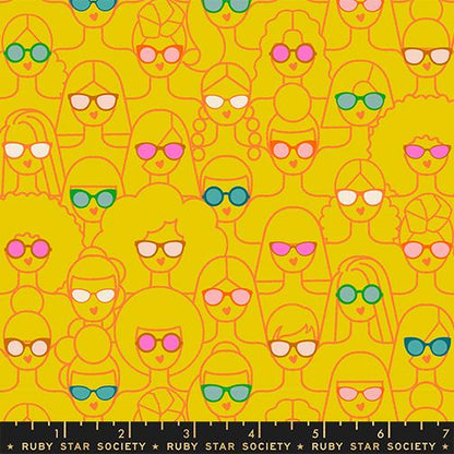 Poolside Too “Shine Girl Shine” in Golden Hour by Ruby Star Society Fabric