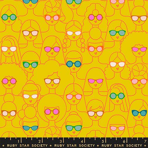 Poolside Too “Shine Girl Shine” in Golden Hour by Ruby Star Society Fabric
