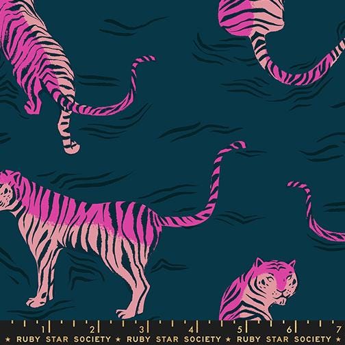 Poolside Too “Tigress” in Galaxy by Ruby Star Society Fabric