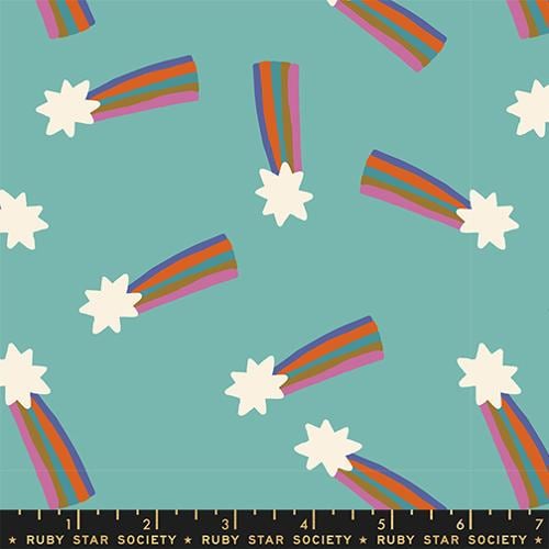 Mystic Fable “Shooting Star” in Cottage Blue by Ruby Star Society Fabric