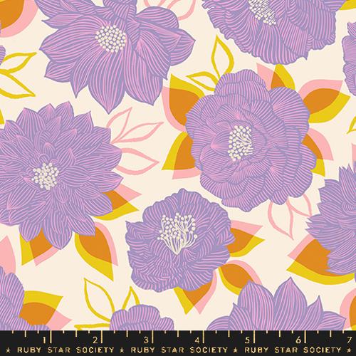 Favorite Flowers “Blooming” in Thistle by Ruby Star Society Fabric