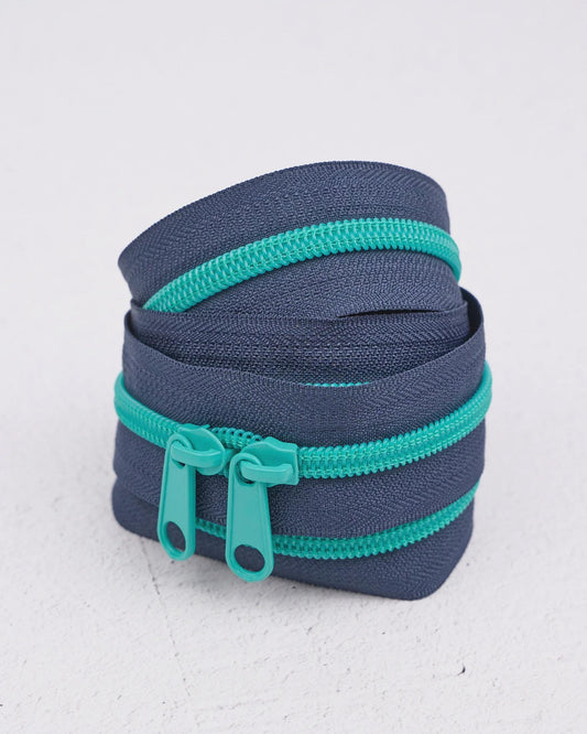 40" Handbag Zipper in Blueberry Breeze by Renaissance Ribbons