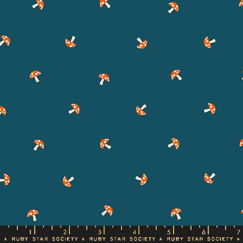 Carousel “Tiny Mushrooms” in Light Galaxy by Ruby Star Society Fabric