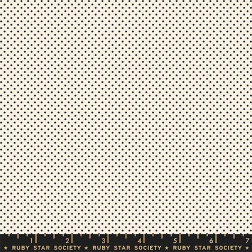 Catnap | Mini Dot | Black on Natural | Ruby Star Society Fabric